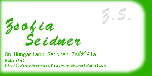 zsofia seidner business card